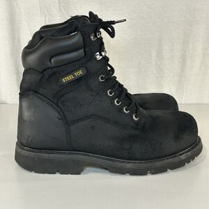 Brahma Steel Toe Black Leather 200gm Thinsulate Work Boots Men’s Size 10.5 W